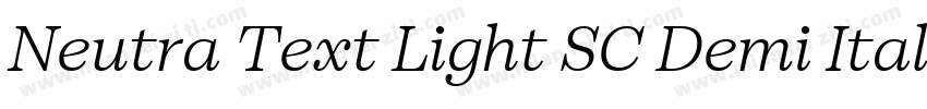 Neutra Text Light SC Demi Italic字体转换